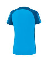 Erima Sport-Shirt Six Wings (100% Polyester, taillierter Schnitt, schnelltrocknend) curacaoblau Damen