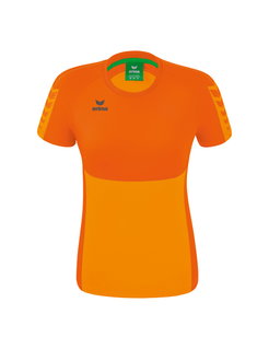 Erima Sport-Shirt Six Wings (100% Polyester, tailored cut, quick-drying) orange Women