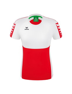 Erima Sport-Shirt Six Wings (100% Polyester, tailored cut, quick-drying) red/white Women