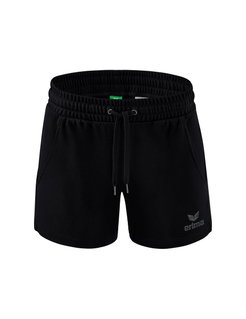 Erima Freizeithose Essential Team Sweatshorts kurz - weicher Baumwollmix, leichter Stretch - schwarz Damen