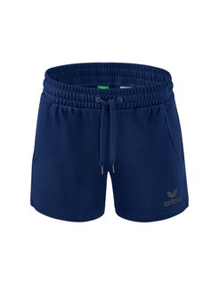 Erima Leisure Pants Essential Team Sweatshorts short - soft cotton blend, light stretch - navy blue Women