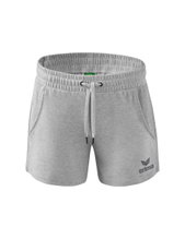 Erima Leisure Pants Essential Team Sweatshorts short - soft cotton blend, light stretch - light grey Women