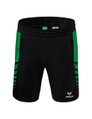 Erima Sporthose Short Six Wings Worker (100% Polyester) kurz schwarz/smaragdgrün Herren