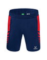 Erima Sporthose Six Wings Worker (100% Polyester, ohne Innenslip, bequem) kurz navyblau/rot Herren