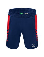 Erima Sports Shorts Six Wings Worker (100% Polyester, without inner lining, comfortable) short navy blue/red Men