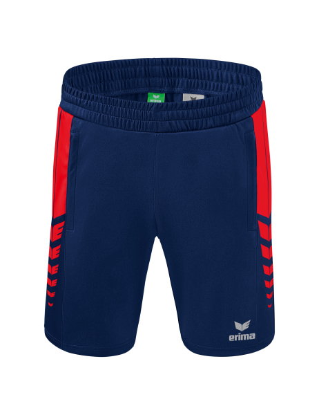 Erima Sports Shorts Six Wings Worker (100% Polyester, without inner lining, comfortable) short navy blue/red Men