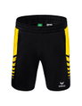 Erima Sporthose Short Six Wings Worker (100% Polyester) kurz schwarz/gelb Herren