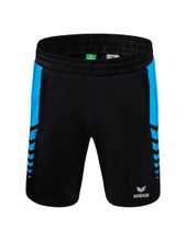 Erima Sporthose Short Six Wings Worker (100% Polyester) kurz schwarz/curacaoblau Herren