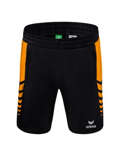 Erima Sport Pants Six Wings Worker Shorts short (100% Polyester, without inner slip, comfortable) black/orange Boys