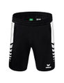 Erima Sporthose Short Six Wings Worker (100% Polyester) kurz schwarz/weiss Herren