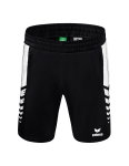 Erima Sporthose Short Six Wings Worker (100% Polyester) kurz schwarz/weiss Herren