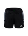Erima Sporthose Short Six Wings Worker (100% Polyester) kurz schwarz/grau Damen