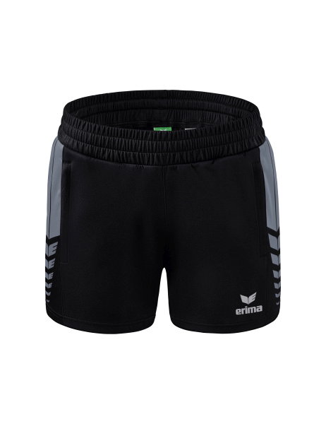 Erima Sporthose Short Six Wings Worker (100% Polyester) kurz schwarz/grau Damen
