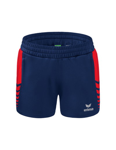 Erima Spodenki Sportowe Short Six Wings Worker (100% Poliester) krótkie granatowo/czerwone damskie