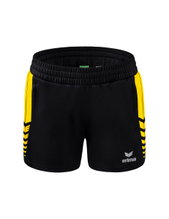 Erima Sporthose Short Six Wings Worker (100% Polyester) kurz schwarz/gelb Damen