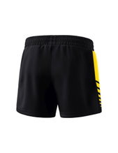 Erima Sporthose Short Six Wings Worker (100% Polyester) kurz schwarz/gelb Damen