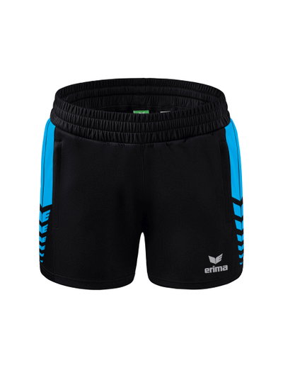 Erima Spodenki Sportowe Short Six Wings Worker (100% Poliester) krótkie czarne/niebieskie dla kobiet