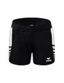 Erima Sporthose Short Six Wings Worker (100% Polyester) kurz schwarz/weiss Damen