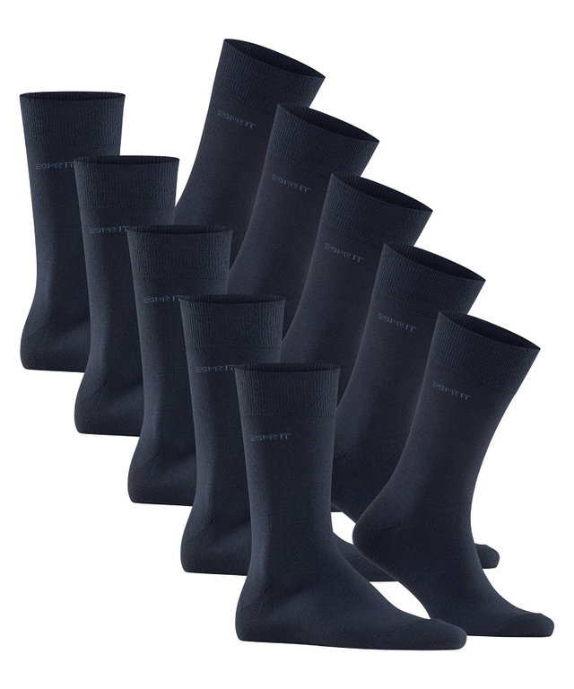 Esprit Tagessocken Crew Uni (Baumwolle) marineblau Herren - 5 Paar