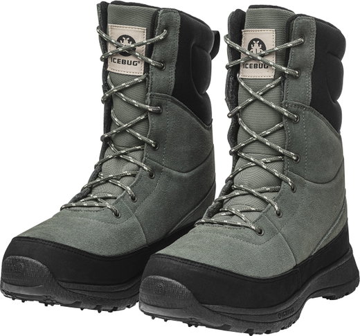 Icebug Winterstiefel Torne 2 NT (Nordic Traction) GTX Veloursleder (wasserdicht, weiter Leisten) schwarz/grau Herren