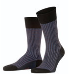 Falke Tagessocke Crew Uptown Tie (modisches Design, Baumwolle) schwarz Herren - 1 Paar