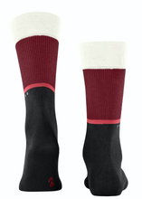 Falke Tagessocke Crew Unlimited (modisches Design, Bio-Baumwolle) schwarzrot Herren - 1 Paar