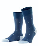 Falke Day Sock Crew Dot (pleasantly soft cotton) paris blue Men - 1 Pair