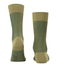 Falke Tagessocke Crew Fine Shadow (eleganter Business-Strumpf) olivegrün Herren 1 Paar