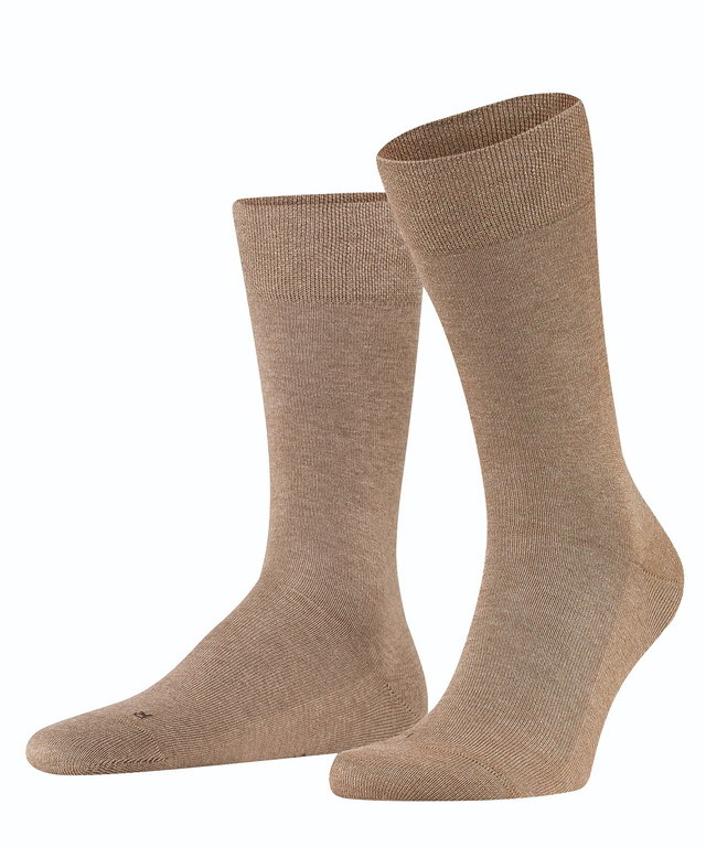 Falke Daily Sock Crew Sensitive London (pressure-free comfort waistband) light brown Men - 1 Pair