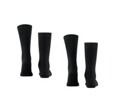 Falke Day Socks Crew Swing black Men - 2 Pairs