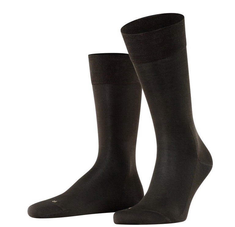 Falke Day Sock Crew Sensitive Malaga (pressure-free comfort waistband) brown Men - 1 Pair