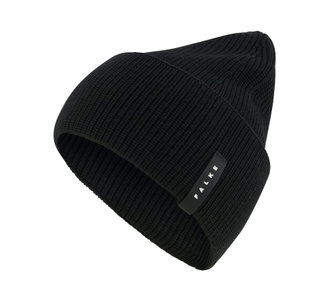Falke Strickmütze (Beanie) Unisex - Merinowolle, Rippenstruktur - schwarz - 1 Stück