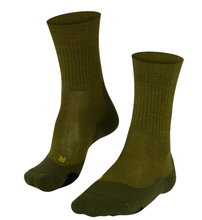 Falke Trekkingsocke TK2 Wool (leicht gepolstert, für lange Wanderungen) dunkelgrün Herren - 1 Paar