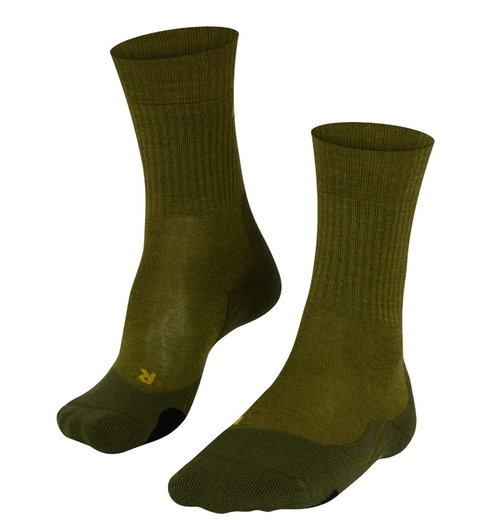 Falke Trekkingsocke TK2 Wool (leicht gepolstert, für lange Wanderungen) dunkelgrün Herren - 1 Paar