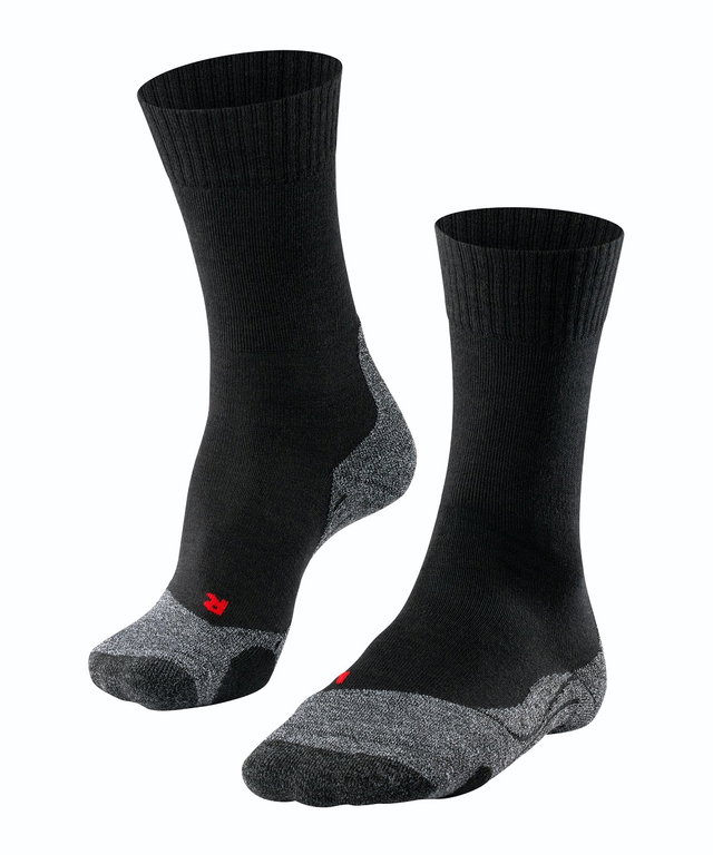 Falke Trekkingsocke TK2 (Merino wool, for light terrain) black Men - 1 Pair