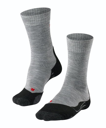 Falke Trekkingsocke TK2 (Merinowolle, für leichtes Gelände) hellgrau Herren - 1 Paar