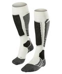 Falke Ski Sock SK2 (Allrounder Ski Sock, Merino Wool Mix) White/Grey/Black Women - 1 Pair
