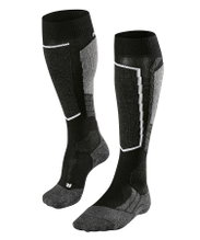Falke Skisocke SK2 (Allrounder-Skistrumpf, Merinowoll-Mix) schwarz/grau Damen - 1 Paar