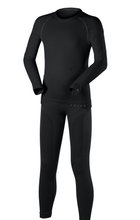 Falke Funktionsunterwäsche-Set Maximum Warm (Langarmshirt und lange Hose) schwarz Kinder