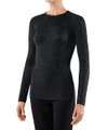 Falke Langarmshirt Wool Tech (Merinowolle) Unterwäsche schwarz Damen