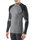Falke Langarmshirt Wool Tech Half-Zip (Merinowolle) Unterwäsche grauschwarz Herren