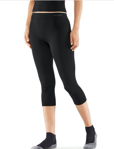 Falke Unterziehhose 3/4 Tight Wool-Tech Light (feinste Merinowolle) Unterwäsche schwarz Damen