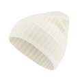 Falke Wintermütze (Beanie) Unisex - Kaschmir, Rippenstruktur, Umschlag - weiss - 1 Stück