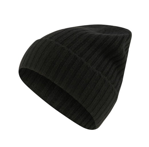 Falke Wintermütze (Beanie) Unisex - Kaschmir, Rippenstruktur, Umschlag - schwarz - 1 Stück