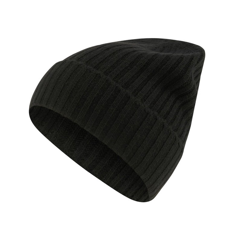 Falke Wintermütze (Beanie) Unisex - Kaschmir, Rippenstruktur, Umschlag - schwarz - 1 Stück