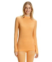 Falke Funktionsunterwäsche Langarmshirt Wool-Tech (Merinowolle, warm und isolierend) orange Damen