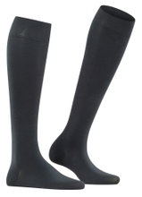 Falke Kniestrümpfe Fine Softness 50 DEN (weiches und leichtes Tragegefühl) graphitgrau Damen - 1 Paar