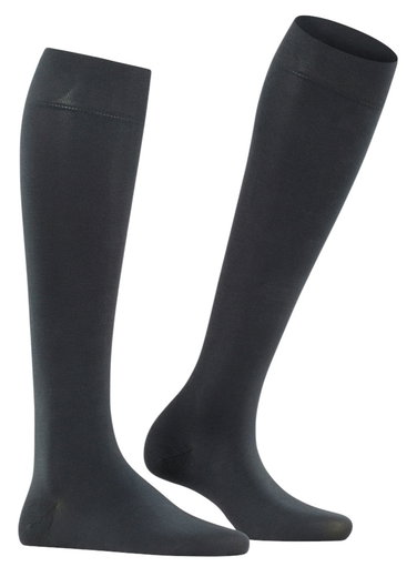 Falke Kniestrümpfe Fine Softness 50 DEN (weiches und leichtes Tragegefühl) graphitgrau Damen - 1 Paar