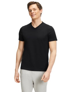 Falke Sports/Leisure T-shirt (V-neck) black men's