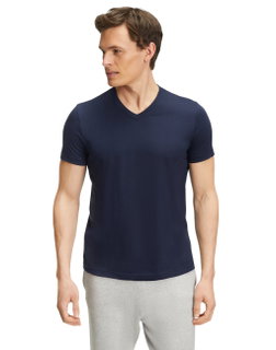 Falke Sport/Recreation T-shirt (V-neck) dark blue men's